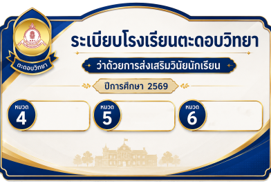 ระเบียบโรงเรียนตะดอบวิทยา ว่าด้วยการส่งเสริมวินัยนักเรียนปีการศึกษา 2569 หมวด 4,5,6
